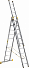 Лестница трехсекционная 3х8 ступеней профессиональная Алюмет  P3 9308