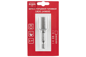 Головка торцевая магнитная Elitech 8мм 6-г хв 1/4' 1820.149600 Головка торцевая магнитная Elitech 8мм 6-г хв 1/4' 1820.149600